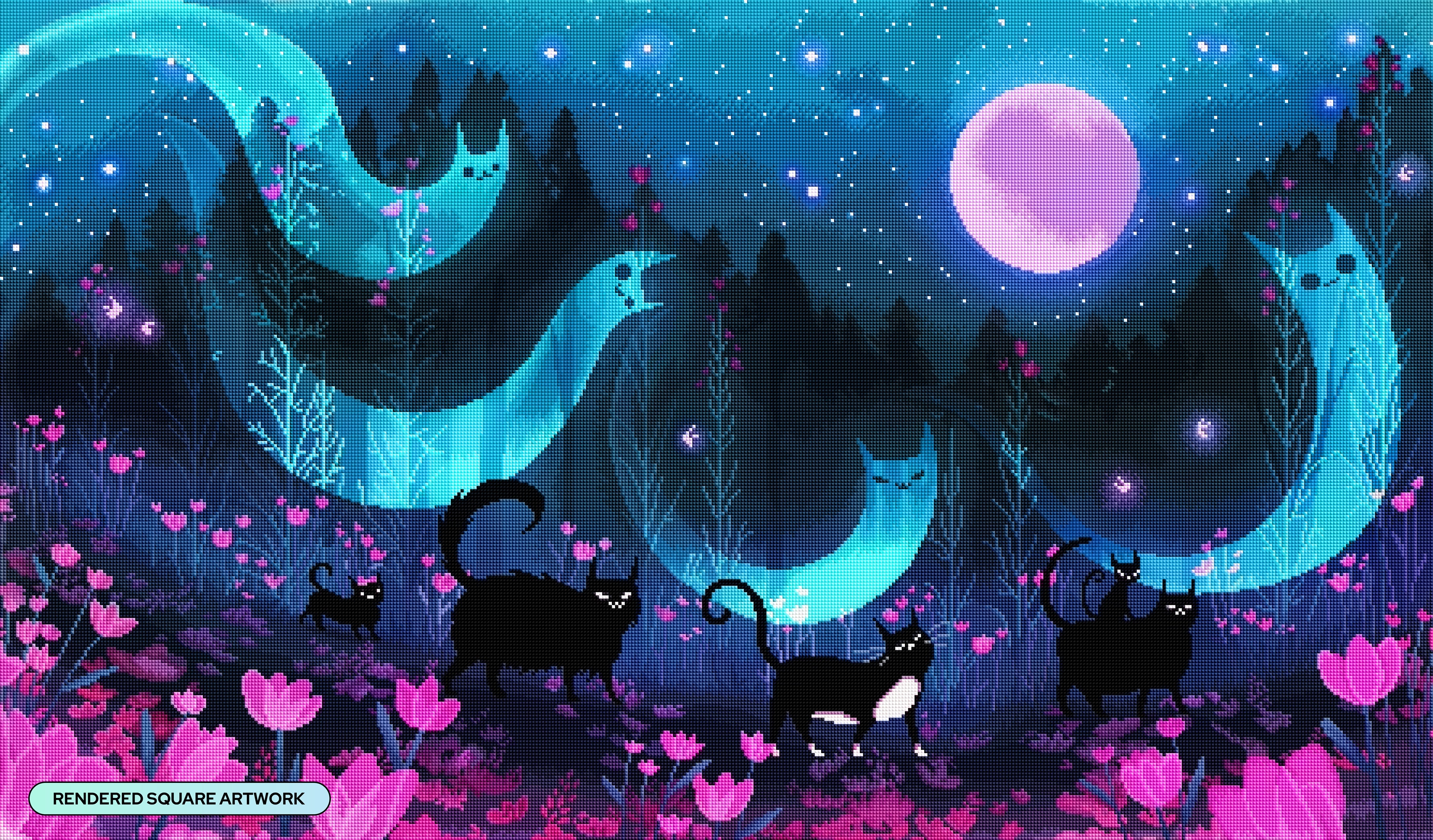 子猫のパレードのダイヤモンドペインティングキット – Diamond Art Club
