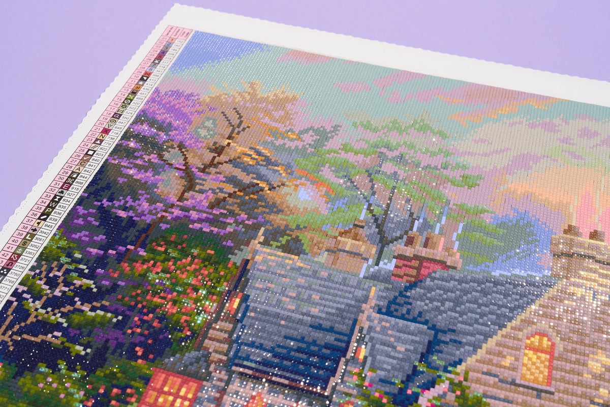Diamond Painting Lamplight Manor 38.2" x 25.6" (96.8cm x 65cm) / Square With 61 Colors Including 3 ABs and 5 Fairy Dust Diamonds / 101,529
