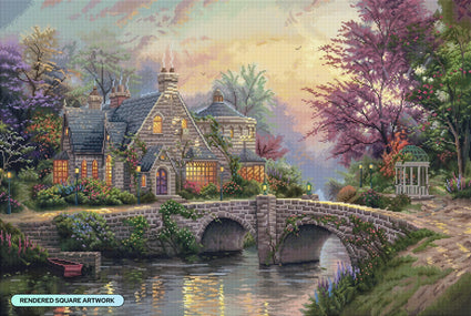 Diamond Painting Lamplight Manor 38.2" x 25.6" (96.8cm x 65cm) / Square With 61 Colors Including 3 ABs and 5 Fairy Dust Diamonds / 101,529