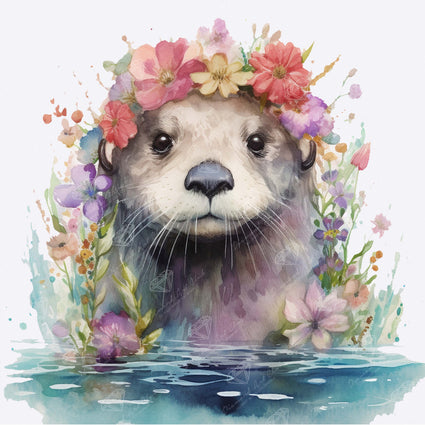 Diamond Painting Lazy Days 17" x 17" (42.7cm x 42.7cm) / Round with 72 Colors including 4 ABs and 4 Fairy Dust Diamonds / 24,025