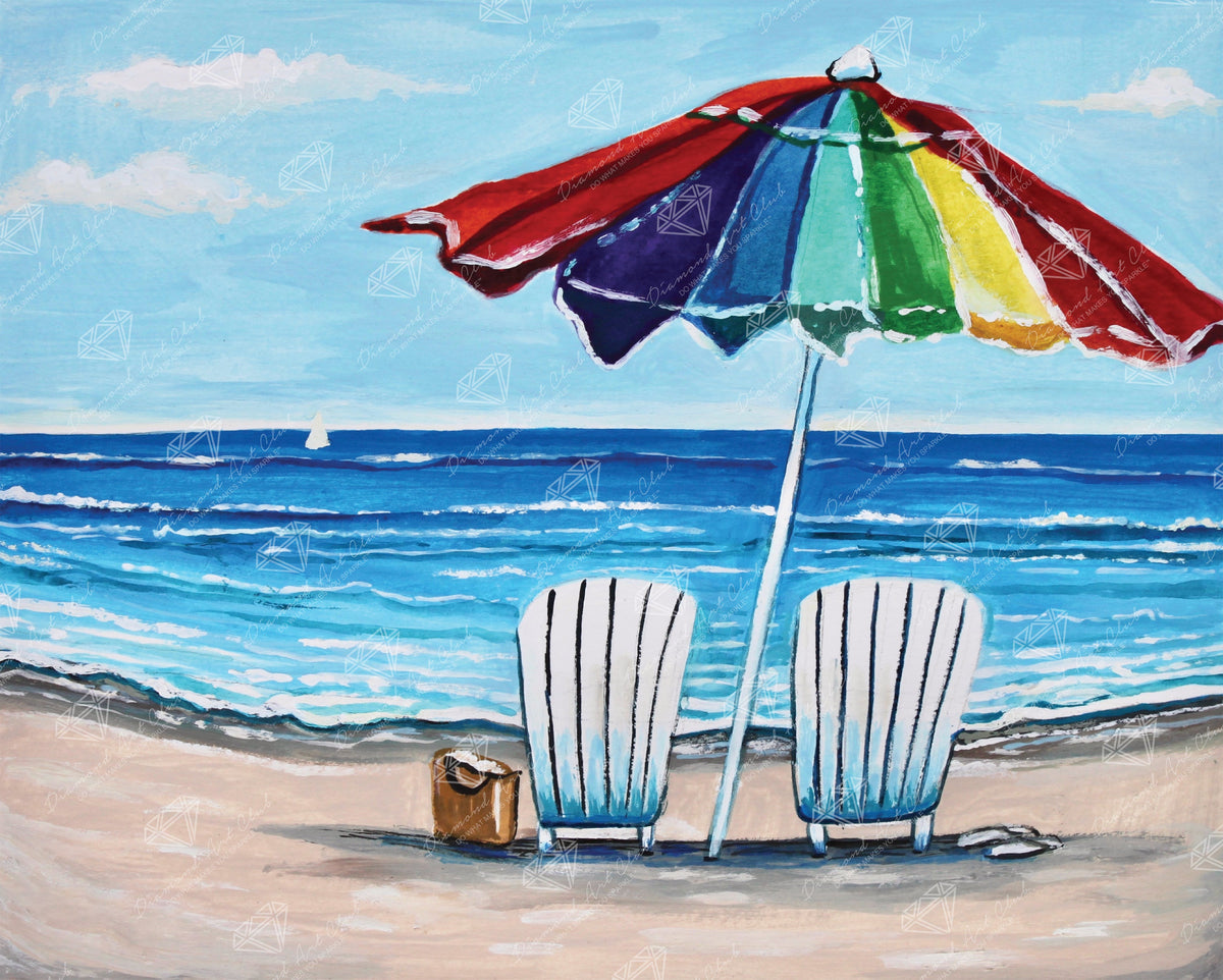 Diamond Painting Lazy Dayz 16" x 13" (40.9cm x 32.8cm) / Round with 38 Colors including 3 ABs and 1 Fairy Dust Diamonds / 17,082