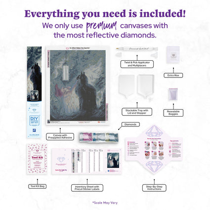 Diamond Painting Leave the Light On 22" x 28" (55.8cm x 70.7cm) / Square with 25 Colors including 1 AB and 2 Fairy Dust Diamonds / 63,616