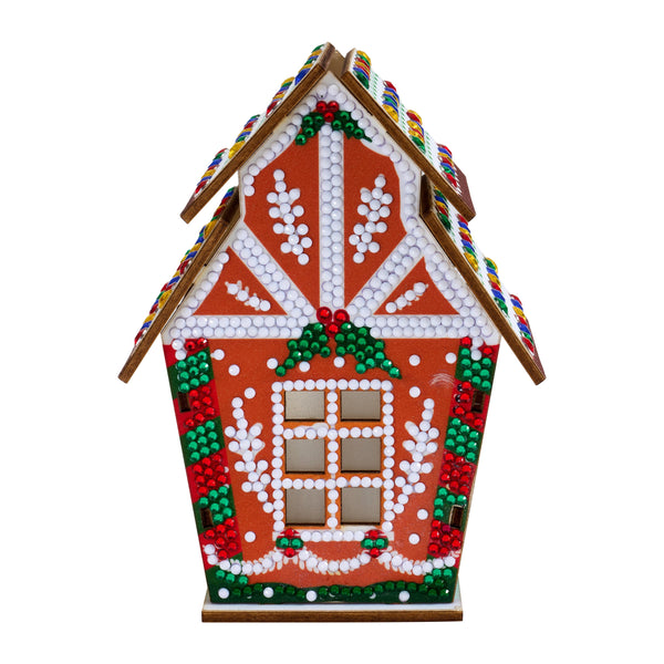 Gingerbread Diamond Pattern Gem House - Gingerbread Santa – Diamond Art Club