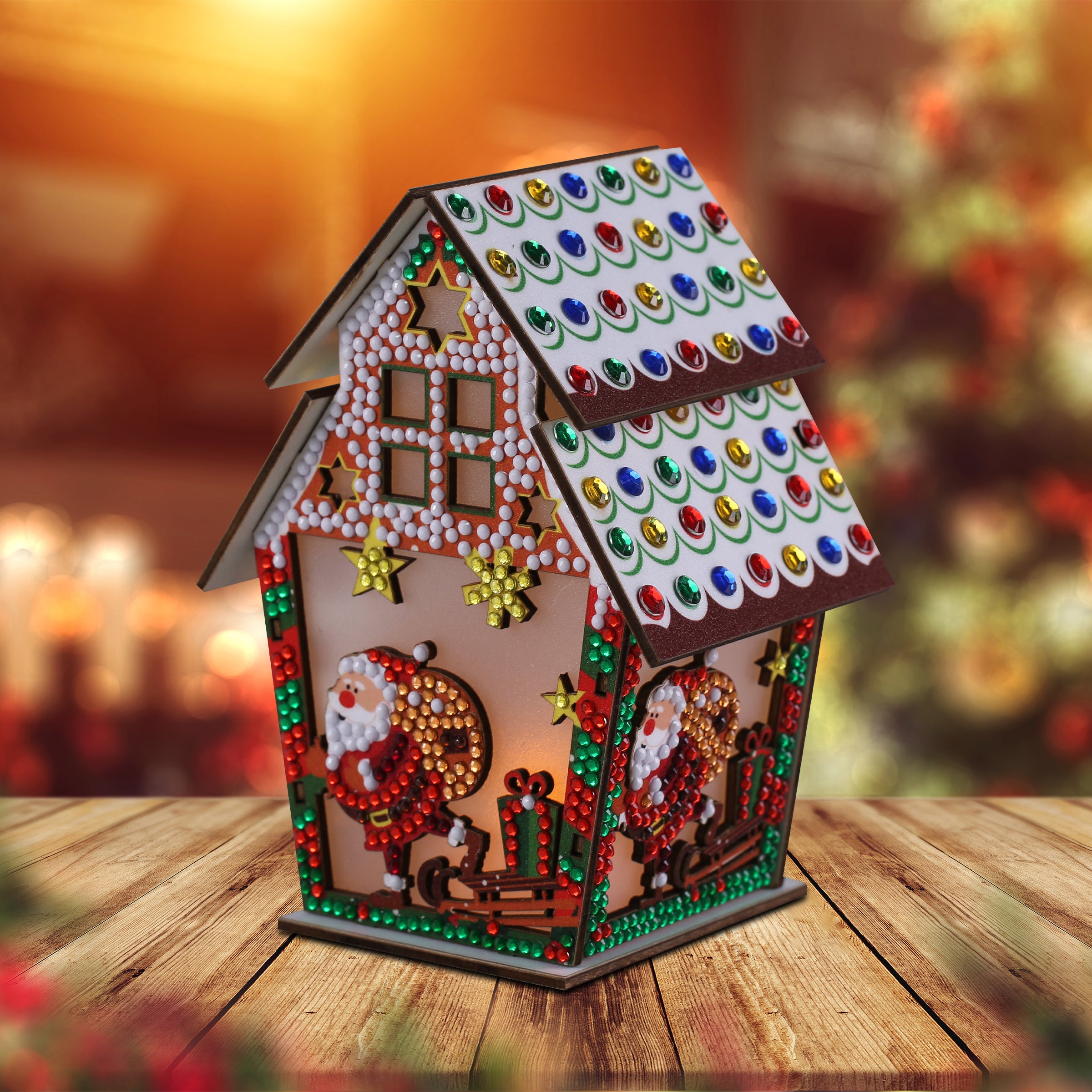 Gem House - Gingerbread Santa – Diamond Art Club
