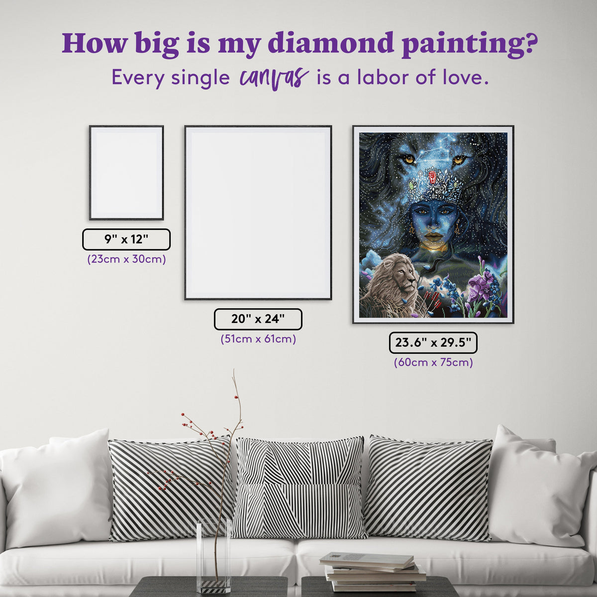 Diamond Painting Leo 23.6" x 29.5" (60cm x 75cm) / Square With 64 Colors Including 5 ABs and 1 Special Diamonds / 72,441