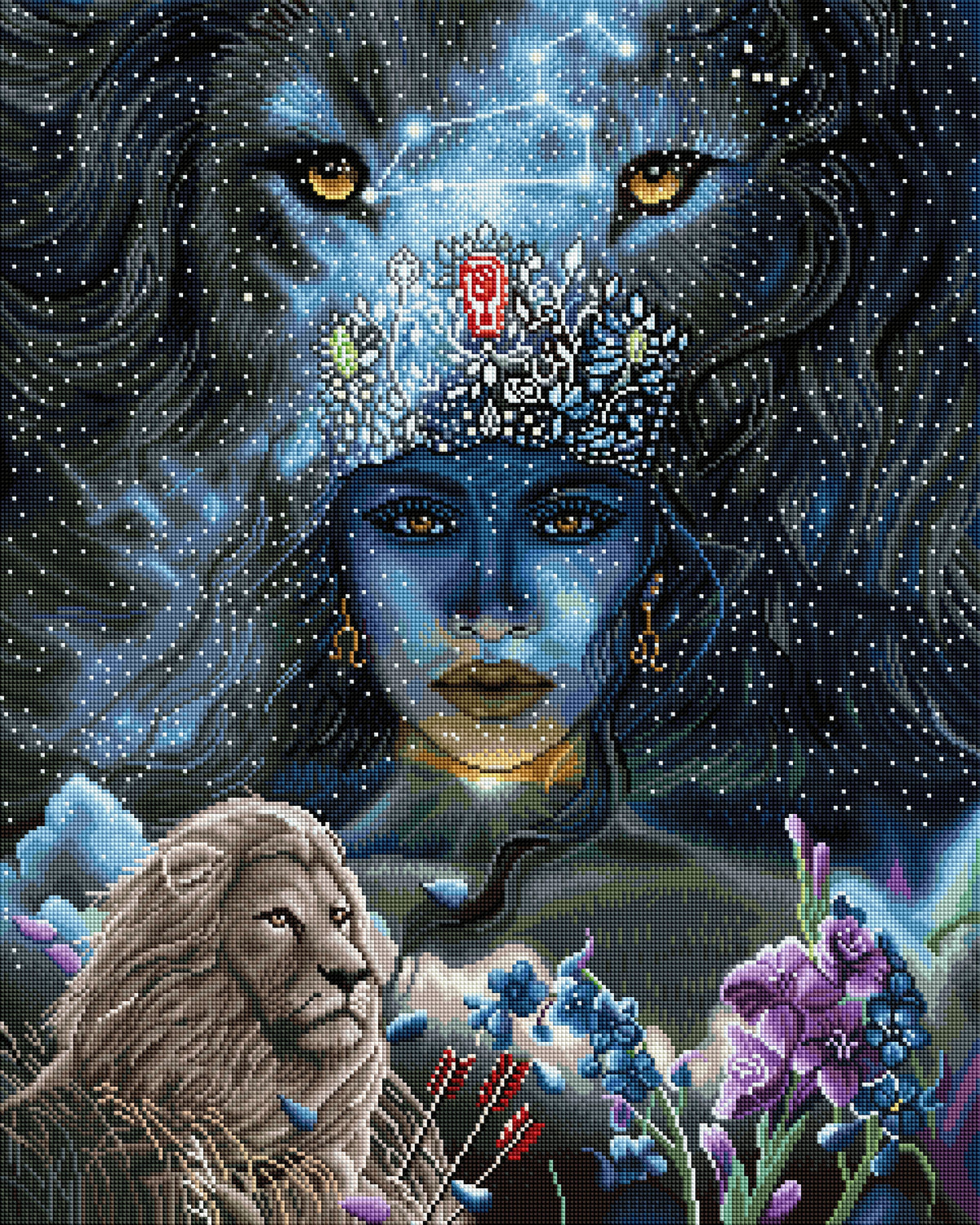 Diamond Painting Leo 23.6" x 29.5" (60cm x 75cm) / Square With 64 Colors Including 5 ABs and 1 Special Diamonds / 72,441