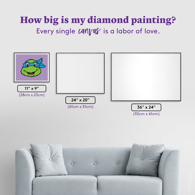 Diamond Painting Leo 11" x 9" (28cm x 23cm) / Round With 6 Colors Including 1 Fairy Dust Diamonds / 8,200