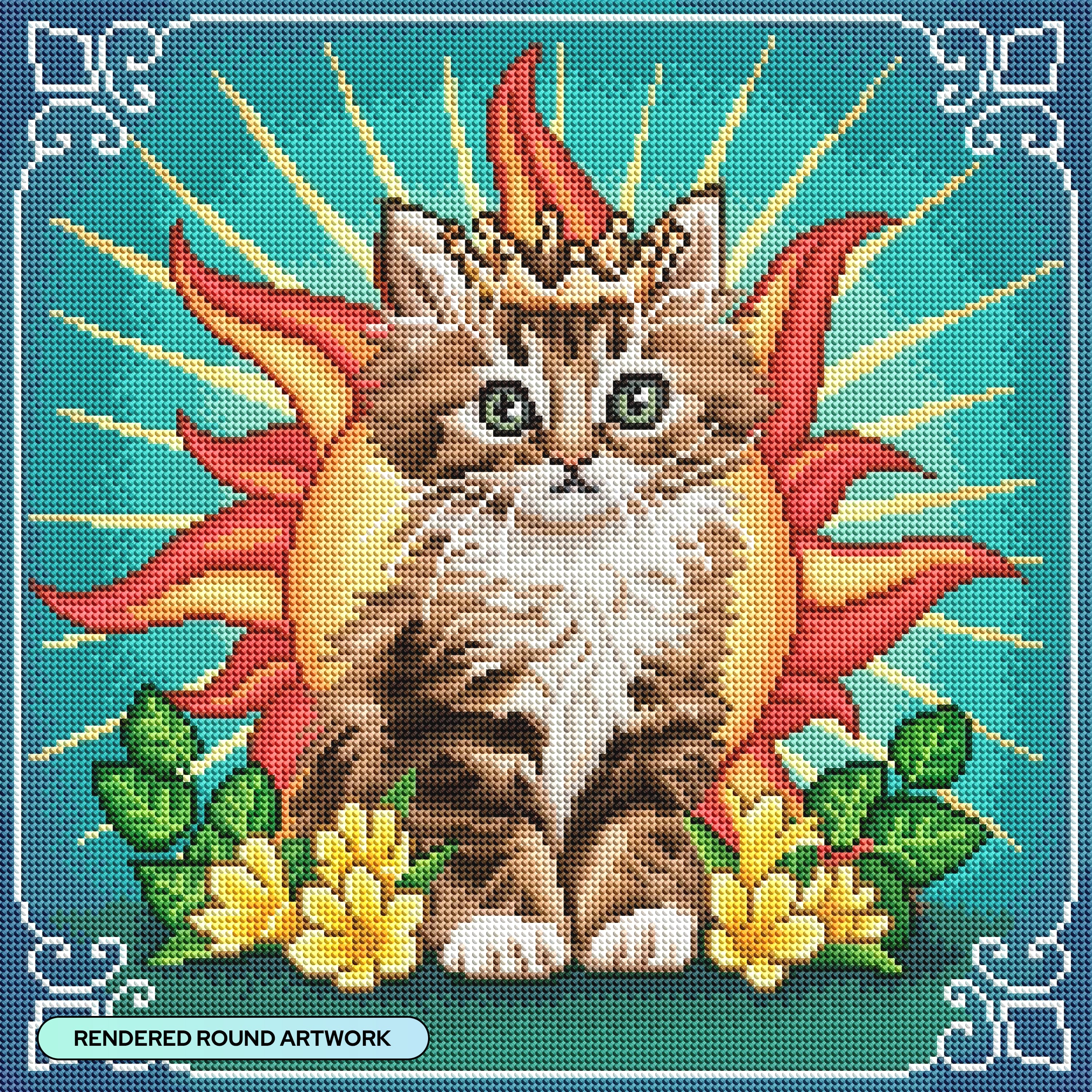 Leo Zodiac Kitten Diamond Painting Kit – Diamond Art Club