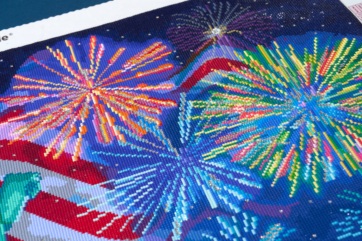 Diamond Painting Liberty Celebration 38.6" x 27.6" (97.8cm x 69.9cm) / Square with 92 Colors including 3 ABs and 1 Iridescent Diamond and 5 Fairy Dust Diamonds / 110,433