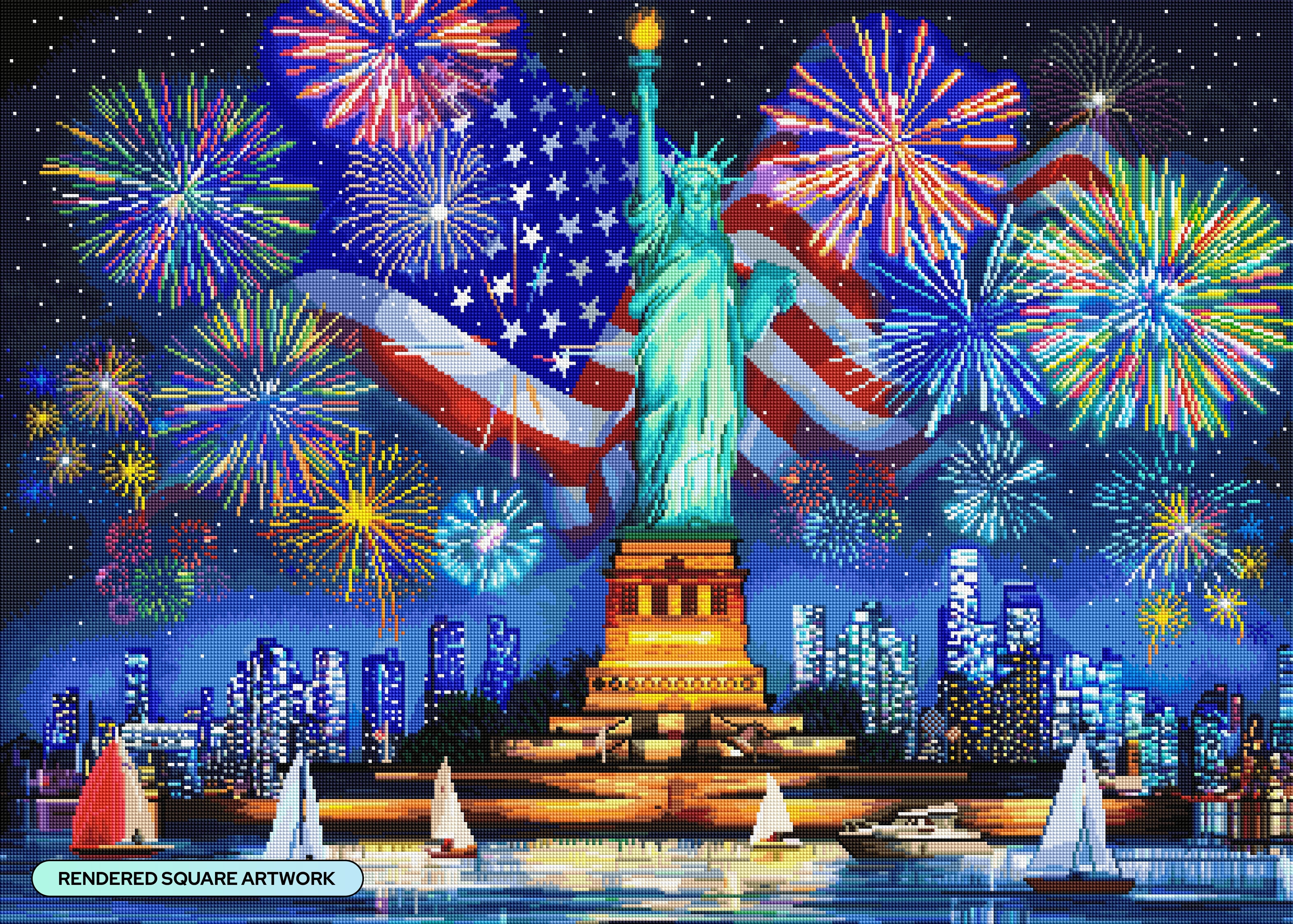 P*و様 ジェーンマープル　Libertyプリント　A Celebration Liberty Celebration Diamond Painting Kit – Diamond Art Club