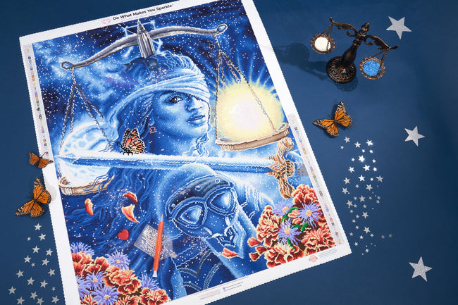 Diamond Painting Libra 25.6" x 31.9" (65cm x 81cm) / Square With 57 Colors Including 3 ABs and 4 Fairy Dust Diamonds / 84,825