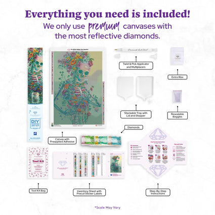 Diamond Painting Life 22" x 33" (55.8cm x 83.6cm) / Square with 75 Colors including 1 AB and 4 Fairy Dust Diamonds / 75,264