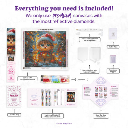 Diamond Painting Light Me Up 25" x 22" (63.8cm x 55.6cm) / Round with 64 Colors including 1 AB and 3 Fairy Dust Diamonds / 46,864