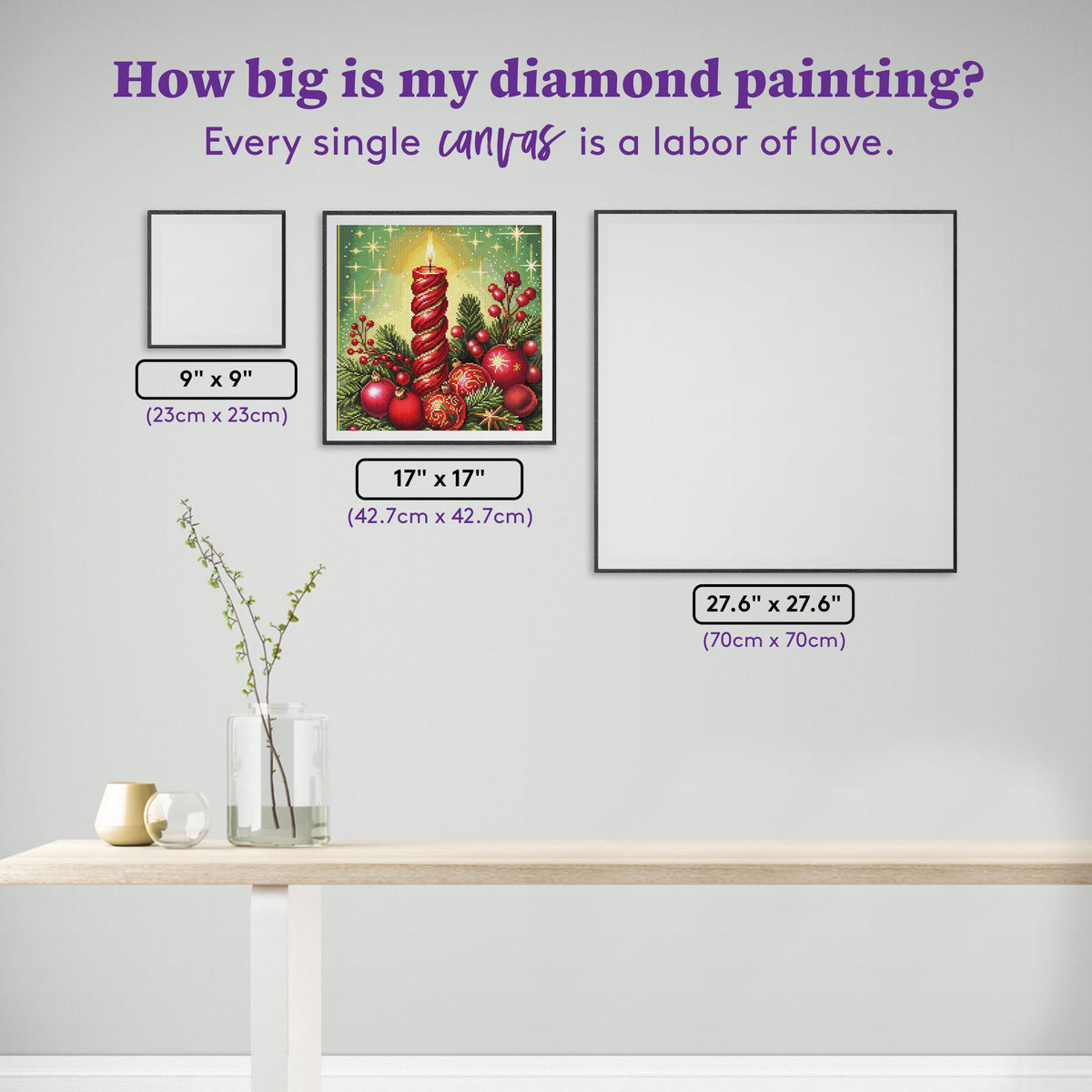 Diamond Painting Light of Hope 17" x 17" (42.7cm x 42.7cm) / Round with 48 Colors including 2 ABs and 1 Electro Diamond and 2 Fairy Dust Diamonds / 24,025