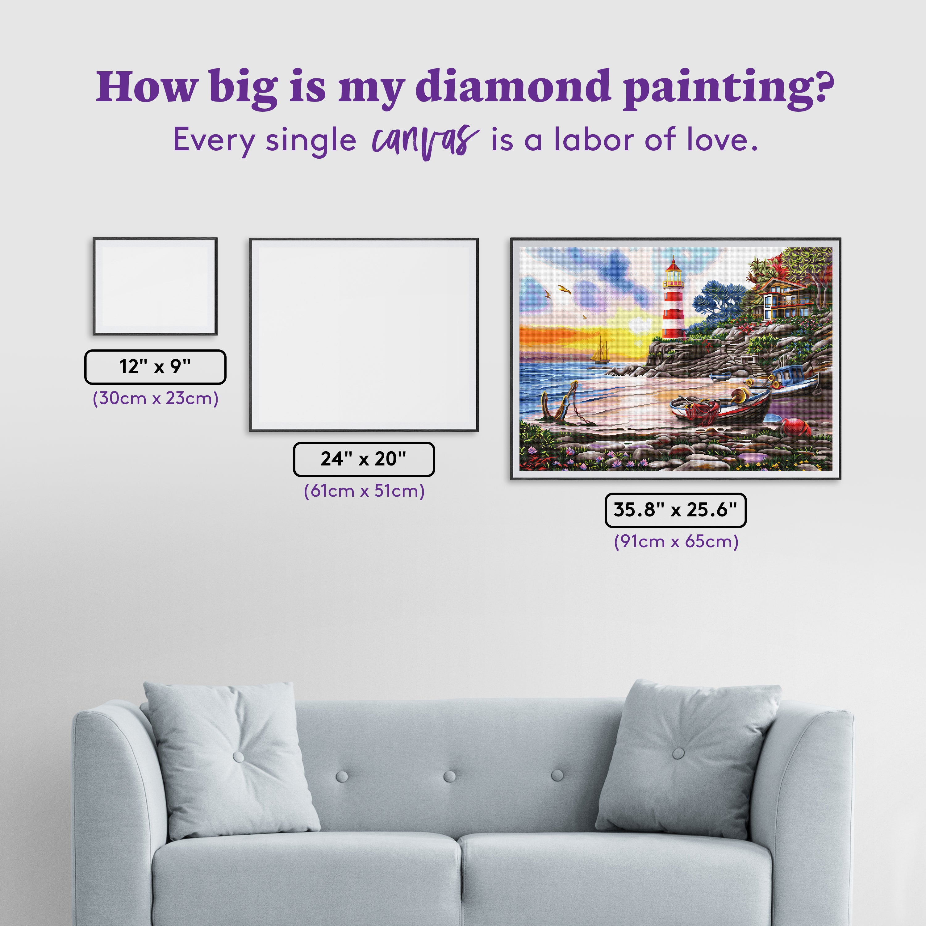 Lighthouse & Boat – Diamond Art Club