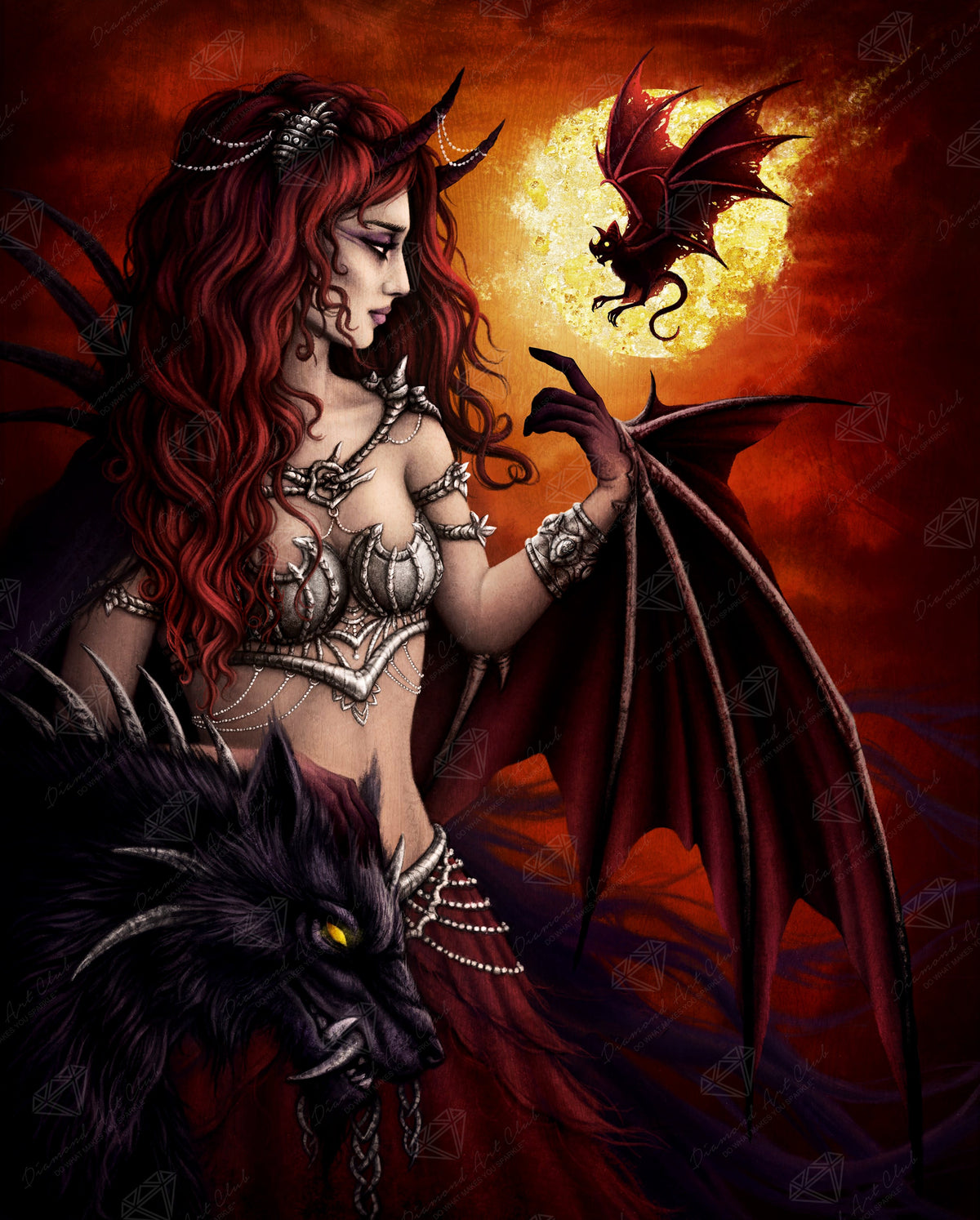 Diamond Painting Lilith 25.6" x 31.9" (65cm x 81cm) / Square with 42 Colors including 3 ABs and 1 Iridescent Diamond / 84,825