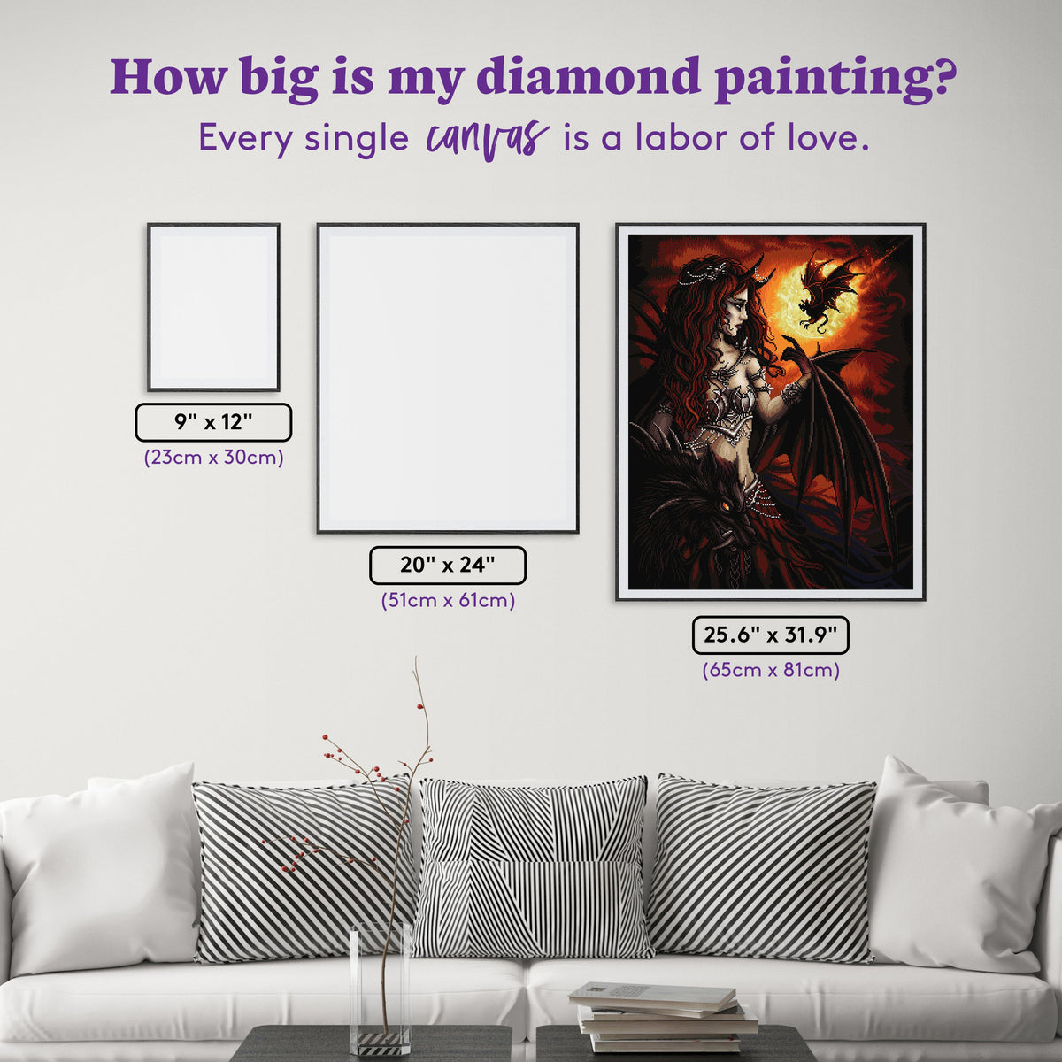 Diamond Painting Lilith 25.6" x 31.9" (65cm x 81cm) / Square with 42 Colors including 3 ABs and 1 Iridescent Diamond / 84,825