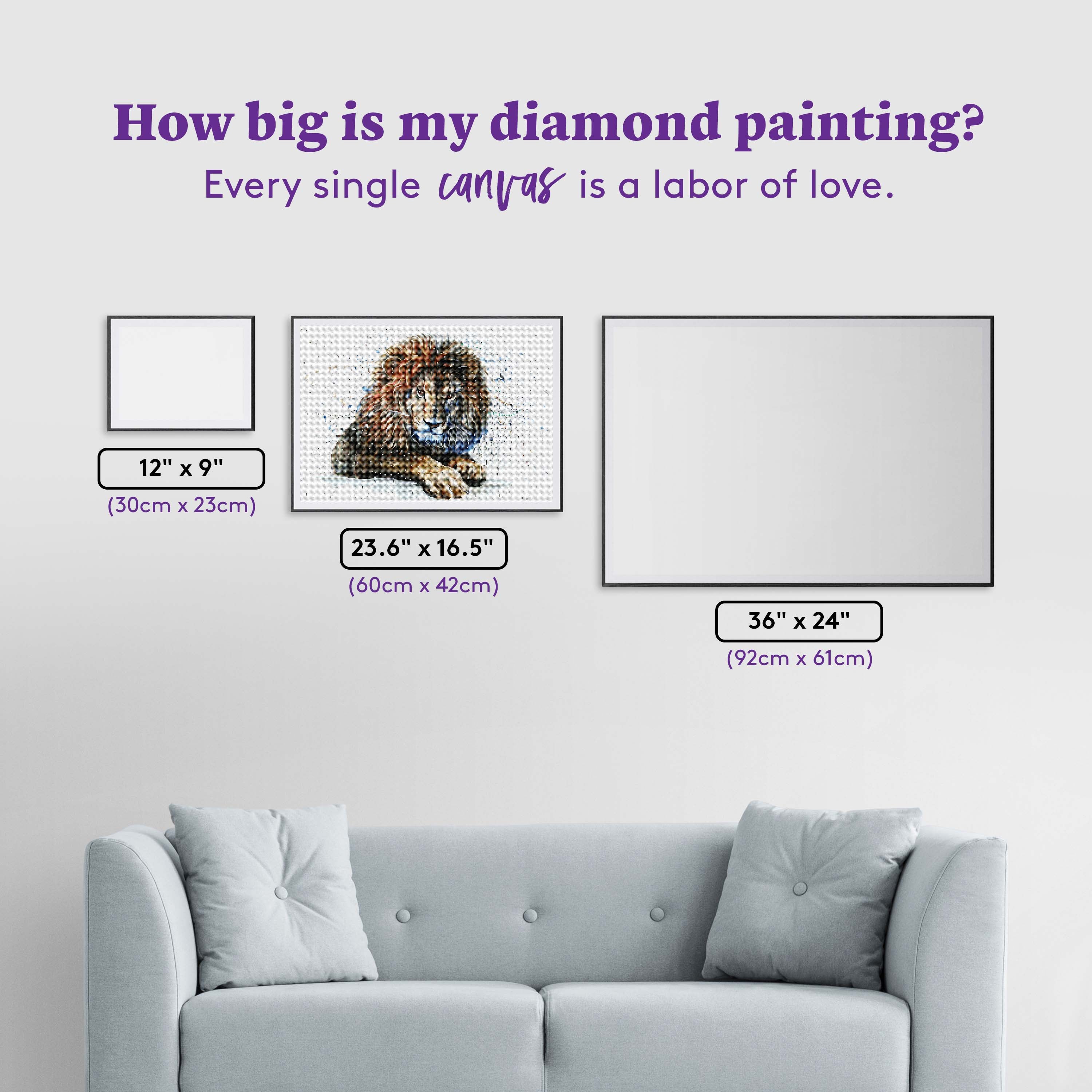 Lion Watercolor – Diamond Art Club
