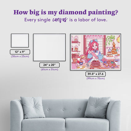 Diamond Painting Little Baker 39" x 27.6" (99cm x 70cm) / Square with 84 Colors including 4 ABs and 5 Fairy Dust Diamonds and 1 Special Diamond / 111,449
