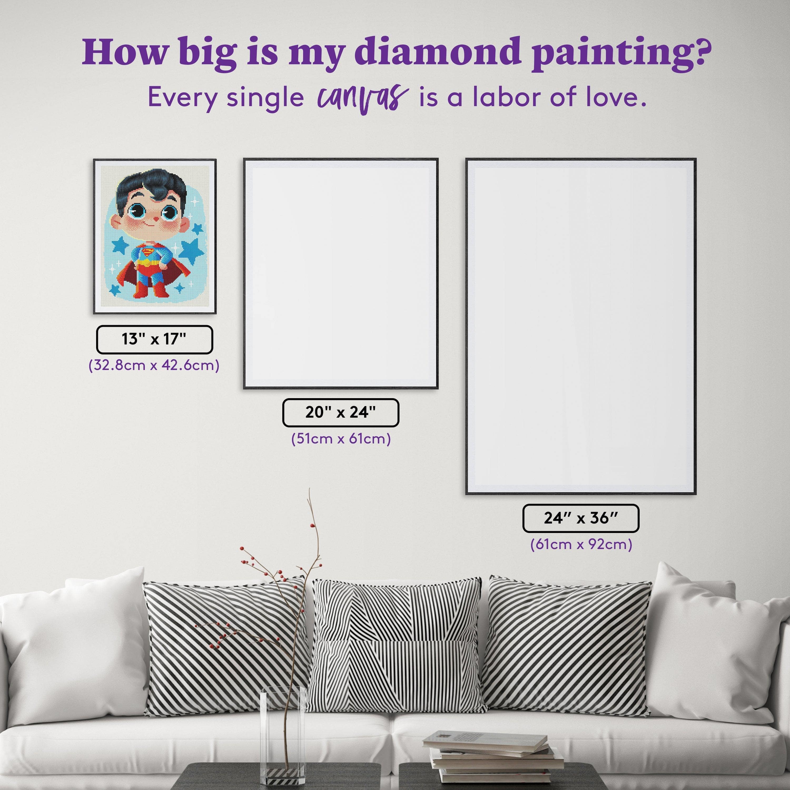 Little But Mighty - Superman ダイヤモンドアートキット | Diamond