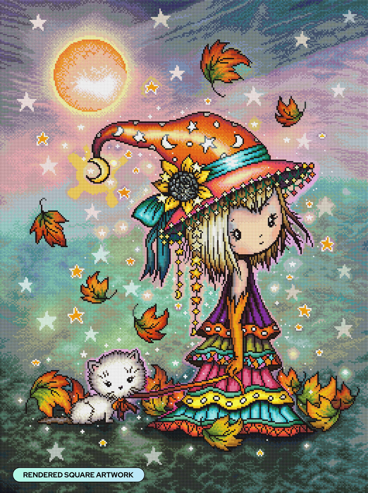 Diamond Painting Little Wanderer 25.6" x 34.3" (65cm x 86.9cm) / Square with 73 Colors including 2 ABs and 4 Fairy Dust Diamonds / 91,089