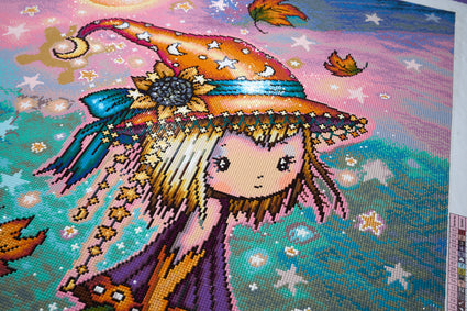 Diamond Painting Little Wanderer 25.6" x 34.3" (65cm x 86.9cm) / Square with 73 Colors including 2 ABs and 4 Fairy Dust Diamonds / 91,089