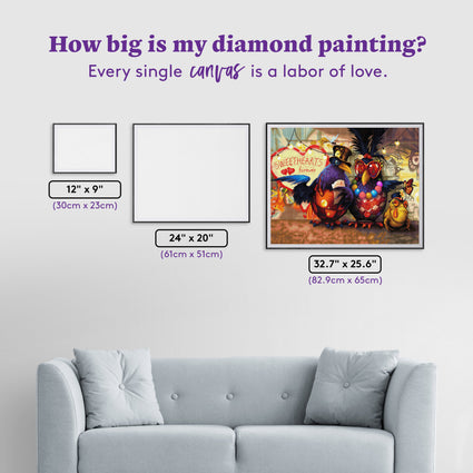 Diamond Painting Lost Again 32.7" x 25.6" (82.9cm x 65cm) / Square with 72 Colors including 3 ABs and 3 Fairy Dust Diamonds / 86,913