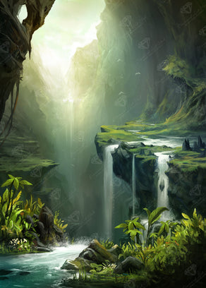 Diamond Painting Lost Oasis 25.6" x 35.8" (65cm x 91cm) / Square with 68 Colors including 2 ABs and 2 Fairy Dust Diamonds / 95,265