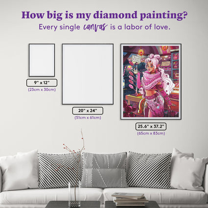 Diamond Painting Love Bard 25.6" x 32.7" (65cm x 83cm) / Square with 97 Colors including 5 ABs and 2 Fairy Dust Diamonds / 86,913