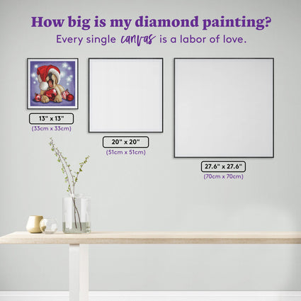Diamond Painting Love Is Blind 13" x 13" (33cm x 33cm) / Round with 44 Colors including 1 AB and 1 Iridescent Diamonds / 13,689