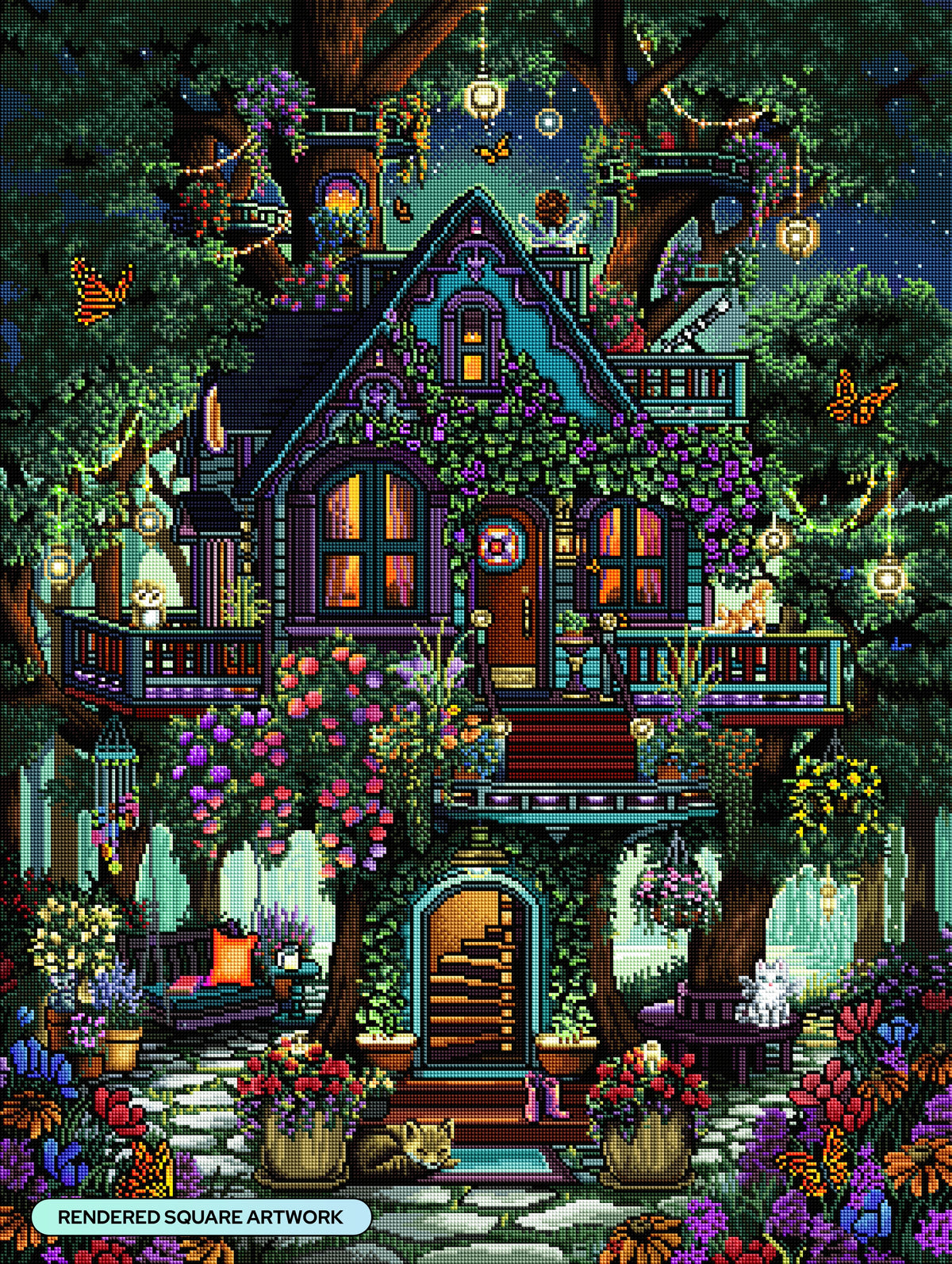 Diamond Painting Love Lives Here 27.6" x 36.6" (69.9cm x 92.8cm) / Square with 100 Colors including 2 ABs and 1 Frosted Diamond and 3 Fairy Dust Diamonds / 104,813