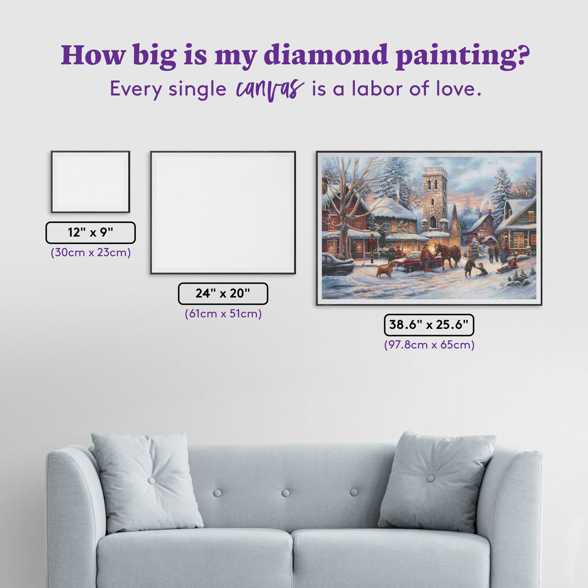 Diamond Painting Love Runs Deep 38.6" x 25.6" (97.8cm x 65cm) / Square With 85 Colors Including 2 ABs and 5 Fairy Dust Diamonds / 102,573