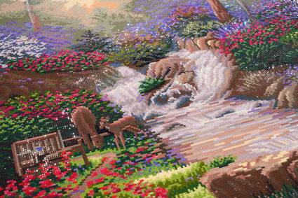 Diamond Painting Love's Infinity Garden 36.6" x 27.6" (93cm x 70cm) / Square with 56 Colors including 5 ABs and 1 Fairy Dust Diamond / 104,813