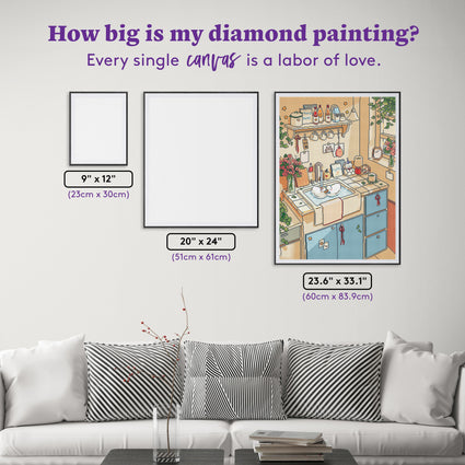 Diamond Painting Lovebirds 23.6" x 33.1" (60cm x 83.9cm) / Square With 57 Colors Including 2 ABs and 5 Fairy Dust Diamonds / 81,217