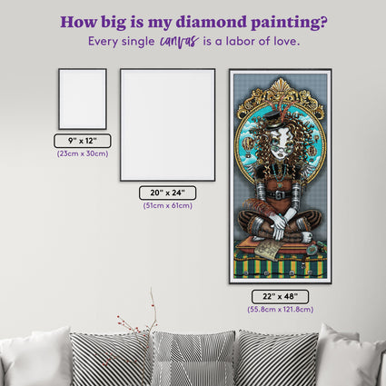 Diamond Painting Lucy 22" x 48" (55.8cm x 121.8cm) / Square with 57 Colors including 3 ABs and 1 Fairy Dust Diamonds / 109,536