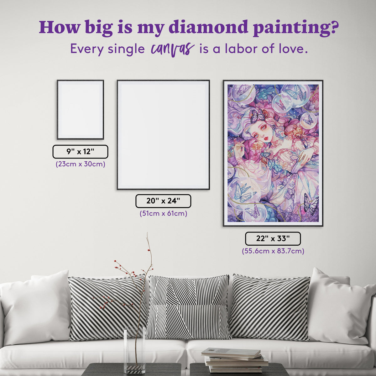 Diamond Painting Lumina 22" x 33" (55.6cm x 83.7cm) / Round with 84 Colors including 1 AB and 1 Electro Diamond and 4 Fairy Dust Diamonds / 61,408