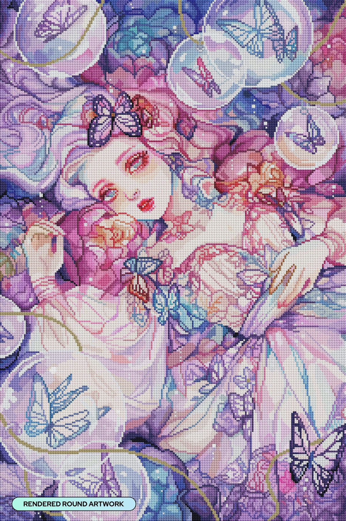 Diamond Painting Lumina 22" x 33" (55.6cm x 83.7cm) / Round with 84 Colors including 1 AB and 1 Electro Diamond and 4 Fairy Dust Diamonds / 61,408