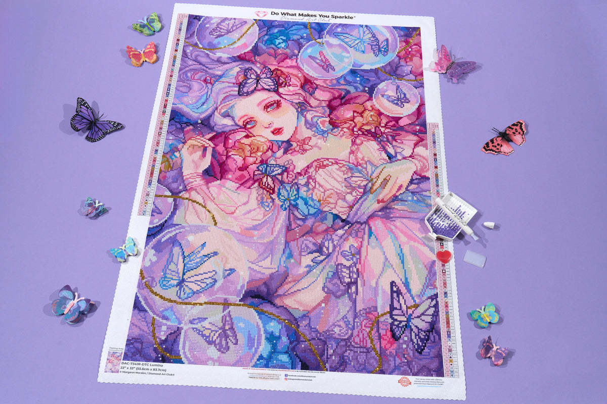 Diamond Painting Lumina 22" x 33" (55.6cm x 83.7cm) / Round with 84 Colors including 1 AB and 1 Electro Diamond and 4 Fairy Dust Diamonds / 61,408