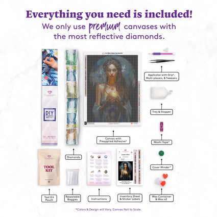 Diamond Painting Lunar Glow 22" x 29" (55.8cm x 73.7cm) / Square with 69 Colors including 1 AB and 1 Fairy Dust Diamond / 66,304