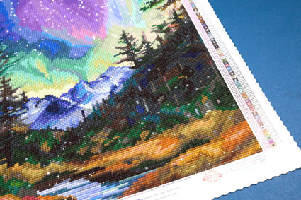 Diamond Painting Lunar Reflections 13" x 18" (33cm x 45.7cm) / Round with 79 Colors including 3 ABs and 3 Fairy Dust Diamonds / 19,920