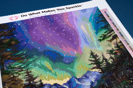 Diamond Painting Lunar Reflections 13" x 18" (33cm x 45.7cm) / Round with 79 Colors including 3 ABs and 3 Fairy Dust Diamonds / 19,920