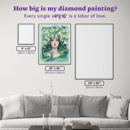 Diamond Painting Luntian 20" x 26" (50.6cm x 66cm) / Round with 71 Colors including 1 AB and 3 Fairy Dust Diamonds / 44,160