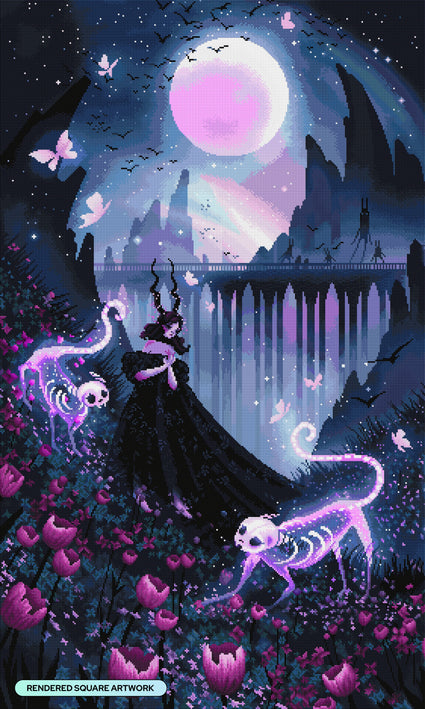 Diamond Painting Lyra's Farewell 27.6" x 46.1" (69.9cm x 116.7cm) / Square with 55 Colors including 2 ABs and 1 Frosted Diamond and 2 Fairy Dust Diamonds / 131,789