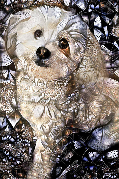 Diamond Painting Mackensie the Morkipoo 25.6" x 38.6" (65cm x 97.8cm) / Square with 63 Colors including 3 ABs and 2 Fairy Dust Diamonds / 102,573