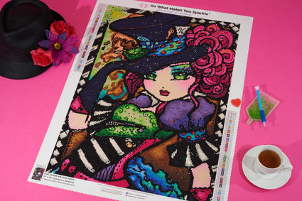 Diamond Painting Mad Hatter 17" x 24" (42.6cm x 60.8cm) / Round with 41 Colors including 4 ABs / 32,984