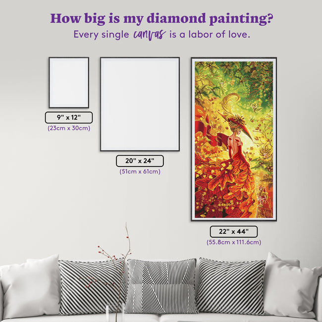 Diamond Painting Magic Autumn 22" x 44" (55.8cm x 111.6cm) / Square With 54 Colors Including 3 ABs and 2 Fairy Dust Diamonds / 100,352