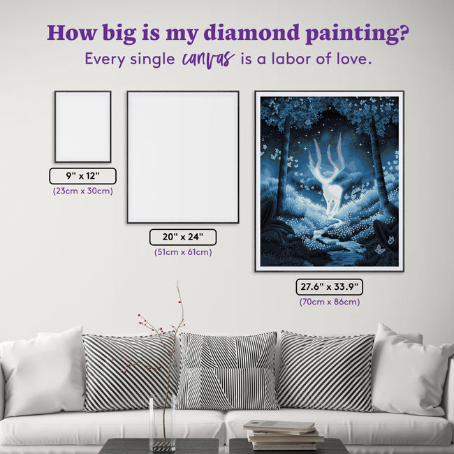 Diamond Painting Magic Forest 27.6" x 33.9" (70cm x 86cm) / Square with 29 Colors including 2 ABs and 1 Fairy Dust Diamonds / 96,945