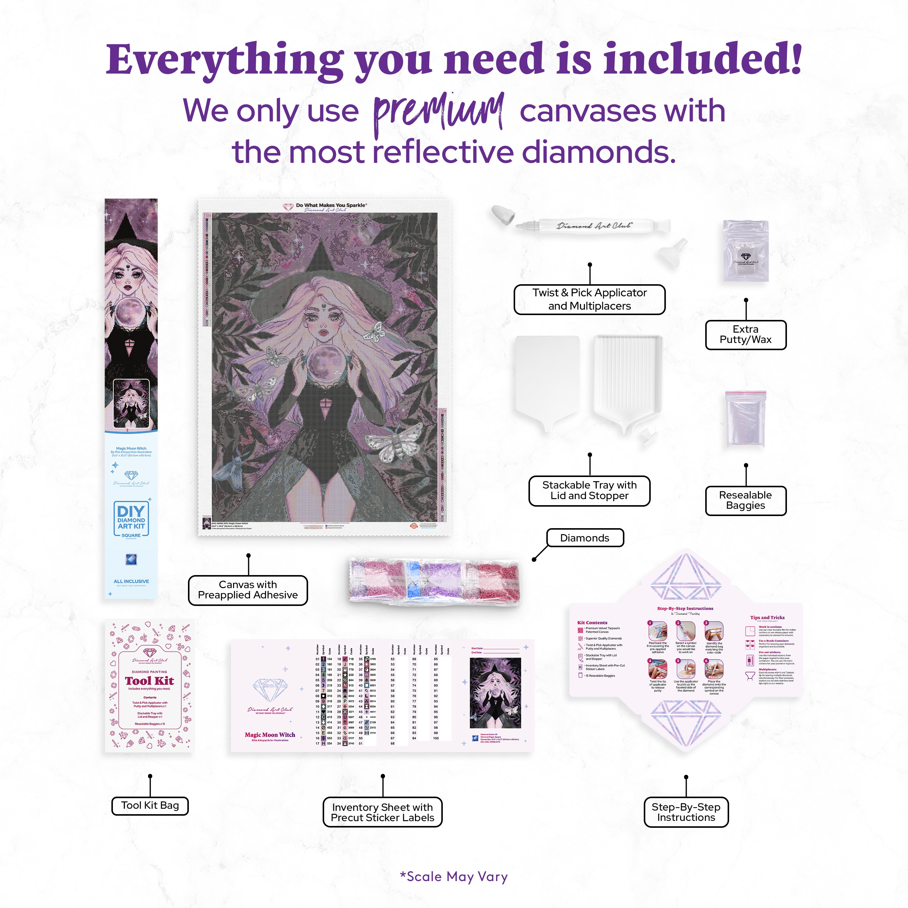 マジックムーンウィッチ ダイヤモンドペインティングキット – Diamond