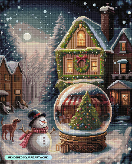 Diamond Painting Magical Christmas 22" x 27" (55.8cm x 69cm) / Square with 61 Colors including 3 ABs and 1 Fairy Dust Diamonds / 62,048