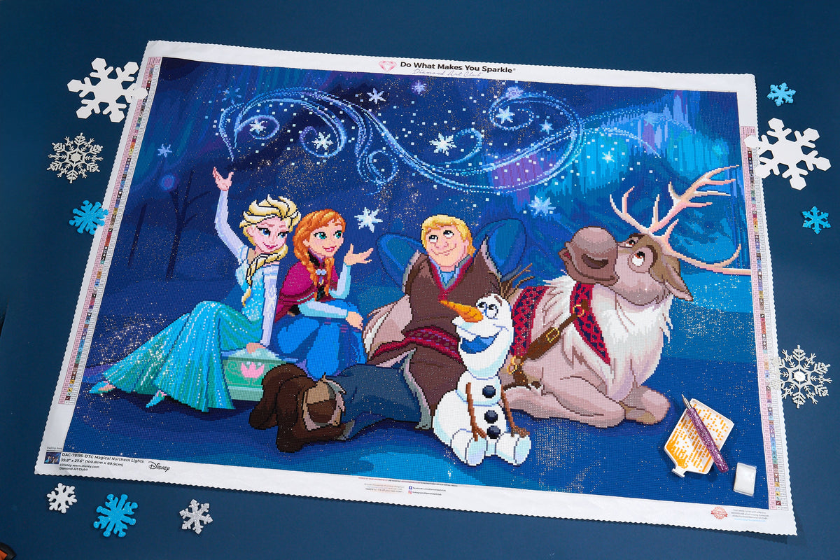 Diamond Painting Magical Northern Lights 39.8" x 27.6" (100.8cm x 69.9cm) / Square with 97 Colors including 1 AB and 5 Fairy Dust Diamonds / 113,805